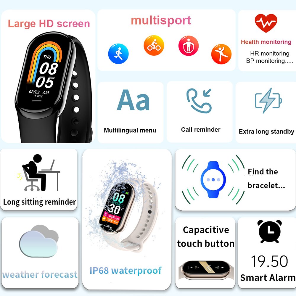 Wearfit pro watch 8 wearfitpro smartwatch wearfit max pro ultra serie 8 waterproof smart fitness health wristband watch band